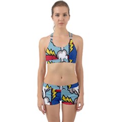Rays Smoke Pop Art Style Vector Illustration Back Web Gym Set by Pakemis