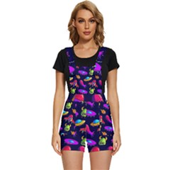 Space Pattern Short Overalls by Pakemis