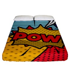 Pow Word Pop Art Style Expression Vector Fitted Sheet (king Size) by Pakemis