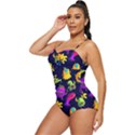 Space Patterns Retro Full Coverage Swimsuit View2