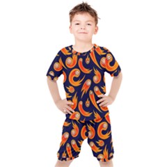 Space Patterns Pattern Kids  Tee And Shorts Set by Pakemis