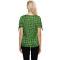 Seamless Pattern Crocodile Leather Bow Sleeve Button Up Top View4