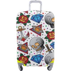 Full Color Flash Tattoo Patterns Luggage Cover (large) by Pakemis