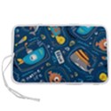 Seamless Pattern Vector Submarine With Sea Animals Cartoon Pen Storage Case (L) View1