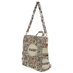 Seamless Pattern With Flower Birds Crossbody Backpack by Pakemis