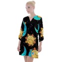 Seamless Pattern With Sun Moon Children Open Neck Shift Dress View1