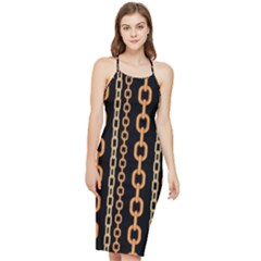Gold-chain-jewelry-seamless-pattern Bodycon Cross Back Summer Dress by Pakemis