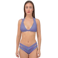Pattern Double Strap Halter Bikini Set by gasi