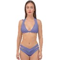 Pattern Double Strap Halter Bikini Set View1