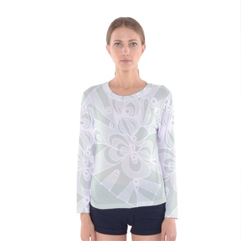 Blue Zendoodle Women s Long Sleeve Tee by Mazipoodles