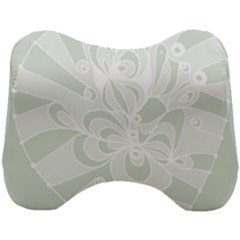 Blue Zendoodle Head Support Cushion by Mazipoodles
