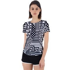 Black And White Back Cut Out Sport Tee by gasi