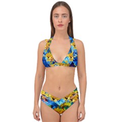 Abstract Art Double Strap Halter Bikini Set by gasi