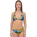 Abstract art Double Strap Halter Bikini Set View1