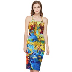 Abstract Art Bodycon Cross Back Summer Dress by gasi