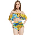 Abstract art Halter Flowy Bikini Set  View1