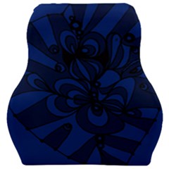 Blue 3 Zendoodle Car Seat Velour Cushion  by Mazipoodles