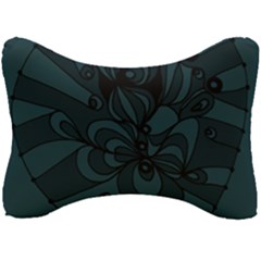 Green Zendoodle Seat Head Rest Cushion by Mazipoodles