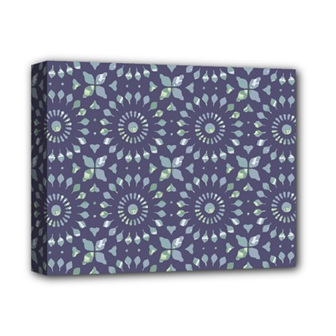 Kaleidoscope Deep Purple Deluxe Canvas 14  X 11  (stretched) by Mazipoodles