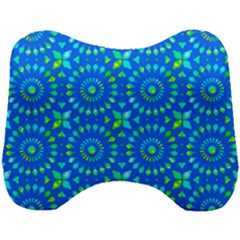 Kaleidoscope Blue Head Support Cushion by Mazipoodles
