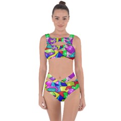 Colorful Abstract Art Bandaged Up Bikini Set  by gasi