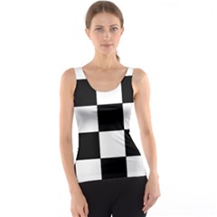 Grid-domino-bank-and-black Tank Top by BangZart