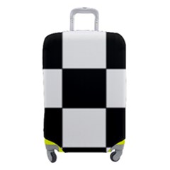 Grid-domino-bank-and-black Luggage Cover (small) by BangZart