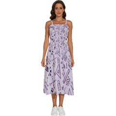 Science Research Curious Search Inspect Scientific Sleeveless Shoulder Straps Boho Dress by Uceng