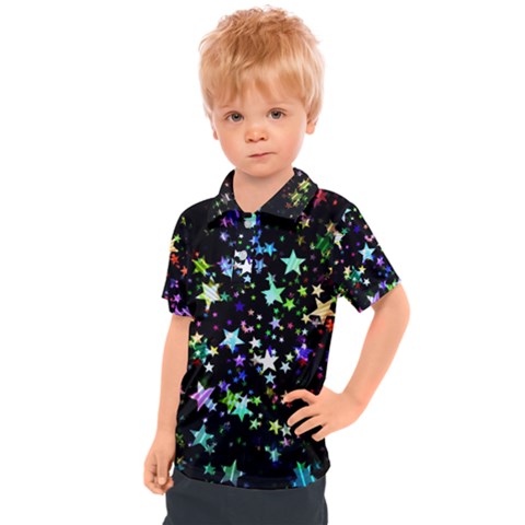 Christmas Star Gloss Lights Light Kids  Polo Tee by Uceng