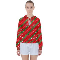 Christmas Paper Star Texture Women s Tie Up Sweat by Uceng