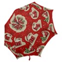 Christmas New Year Seamless Pattern Hook Handle Umbrellas (Medium) View2