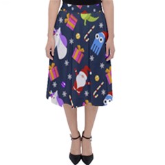 Colorful Funny Christmas Pattern Classic Midi Skirt by Uceng