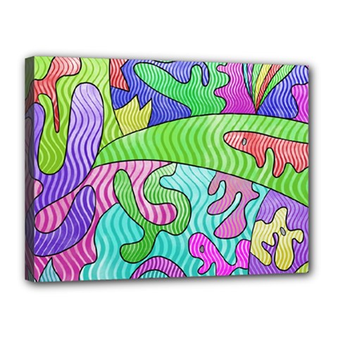 Colorful Stylish Design Canvas 16  X 12  (stretched) by gasi