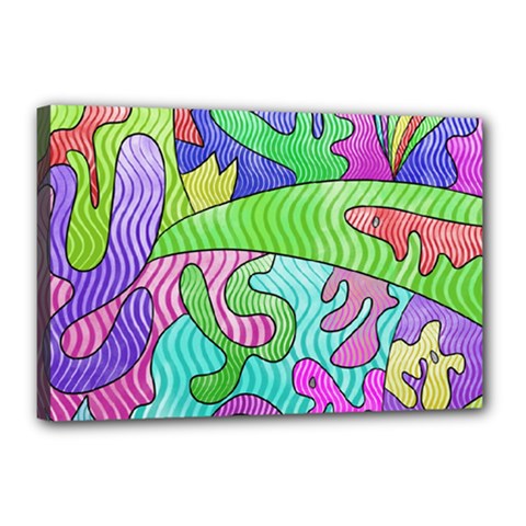 Colorful Stylish Design Canvas 18  X 12  (stretched) by gasi