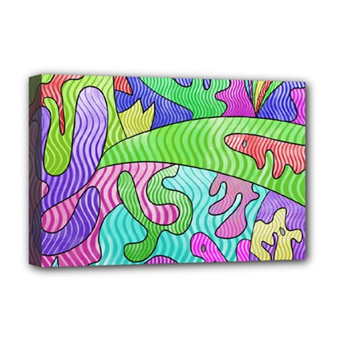 Colorful Stylish Design Deluxe Canvas 18  X 12  (stretched) by gasi