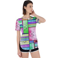 Colorful Pattern Perpetual Short Sleeve T-shirt by gasi