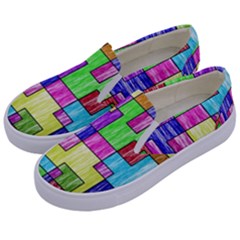 Colorful Stylish Design Kids  Canvas Slip Ons by gasi