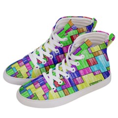 Colorful Stylish Design Men s Hi-top Skate Sneakers by gasi
