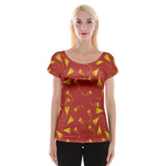 Background Pattern Texture Design Cap Sleeve Top by Ravend