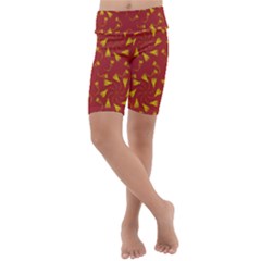 Background Pattern Texture Design Kids  Lightweight Velour Cropped Yoga Leggings by Ravend
