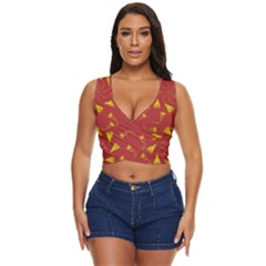 Background Pattern Texture Design Women s Sleeveless Wrap Top by Ravend