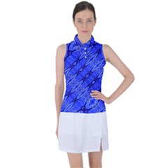 Abstract Tech Modern Pattern Women s Sleeveless Polo Tee by dflcprintsclothing