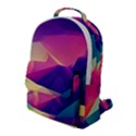 Abstract Geometric Landscape Art 3d Render Flap Pocket Backpack (Large) View1