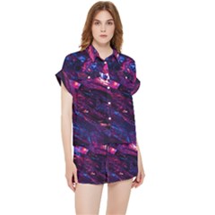 Space Futuristic Shiny Abstraction Chiffon Lounge Set by Pakemis