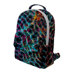 Fractal Abstract Waves Background Wallpaper Flap Pocket Backpack (large) by Pakemis