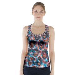 Fractal Black Texture Wallpaper Art Design Art Racer Back Sports Top by Pakemis