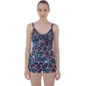 Fractal Black Texture Wallpaper Art Design Art Tie Front Two Piece Tankini View1