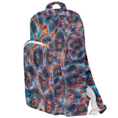 Fractal Black Texture Wallpaper Art Design Art Double Compartment Backpack by Pakemis