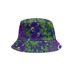 Fractal Spiral Abstract Background Inside Out Bucket Hat (kids) by Ravend