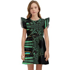 Art Pattern Abstract Design Kids  Winged Sleeve Dress by Ravend